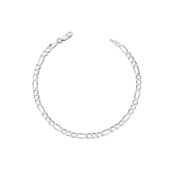 Pulseira Prata Masculina Figaro 20cm 3,8mm