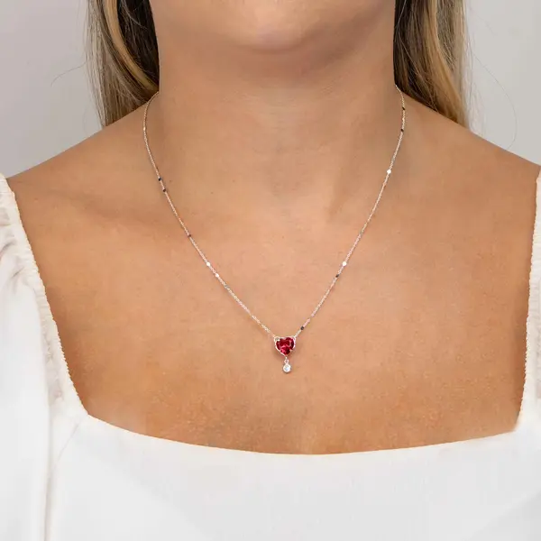 Gargantilha Prata Leve Sentimentos Afeto Coração