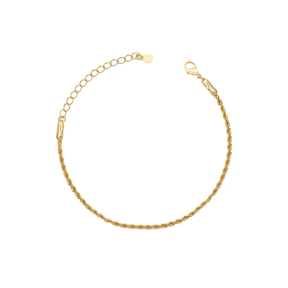 Pulseira Folheado a Ouro 18k Cordão Baiano