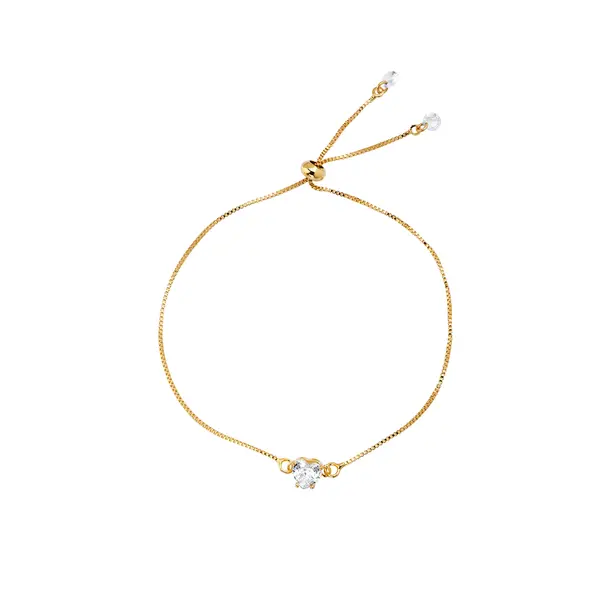 Pulseira Folheado a Ouro 18k Coração Fecho Silicone