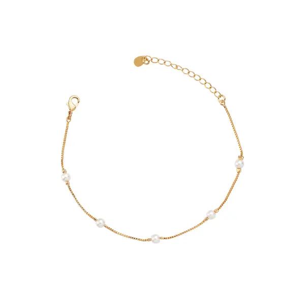 Pulseira Folheado a Ouro 18k Mini Pérolas