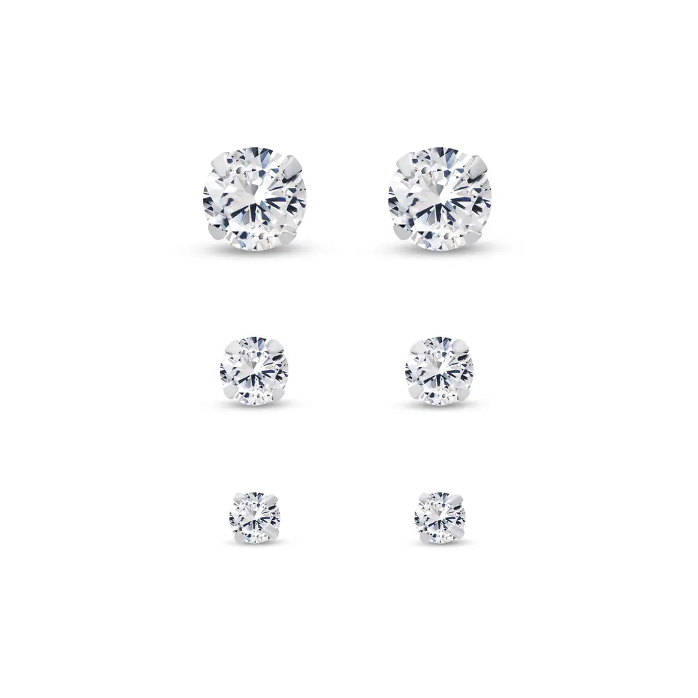 Brinco Prata Leve Trio Ponto Luz