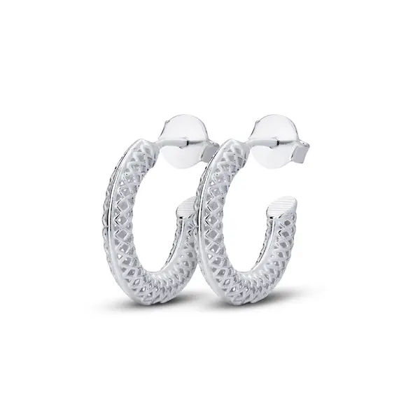 Brinco Prata Argola Malha Italiana