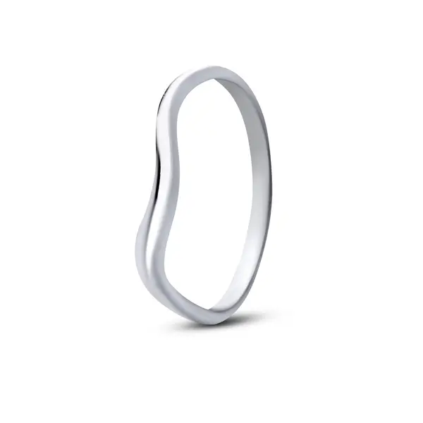 Anel Prata Liso Onda