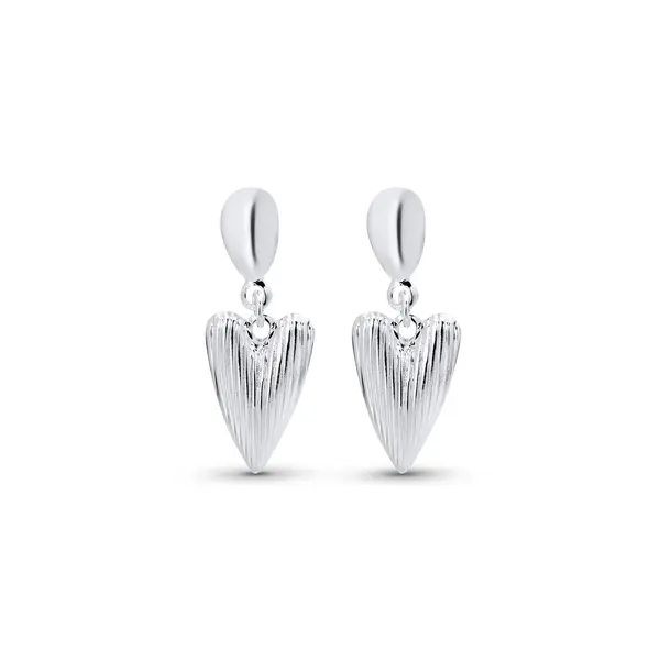 Brinco Prata Leve Coração