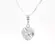 Pingente Prata Ponto Luz Zircônia Coração Médio