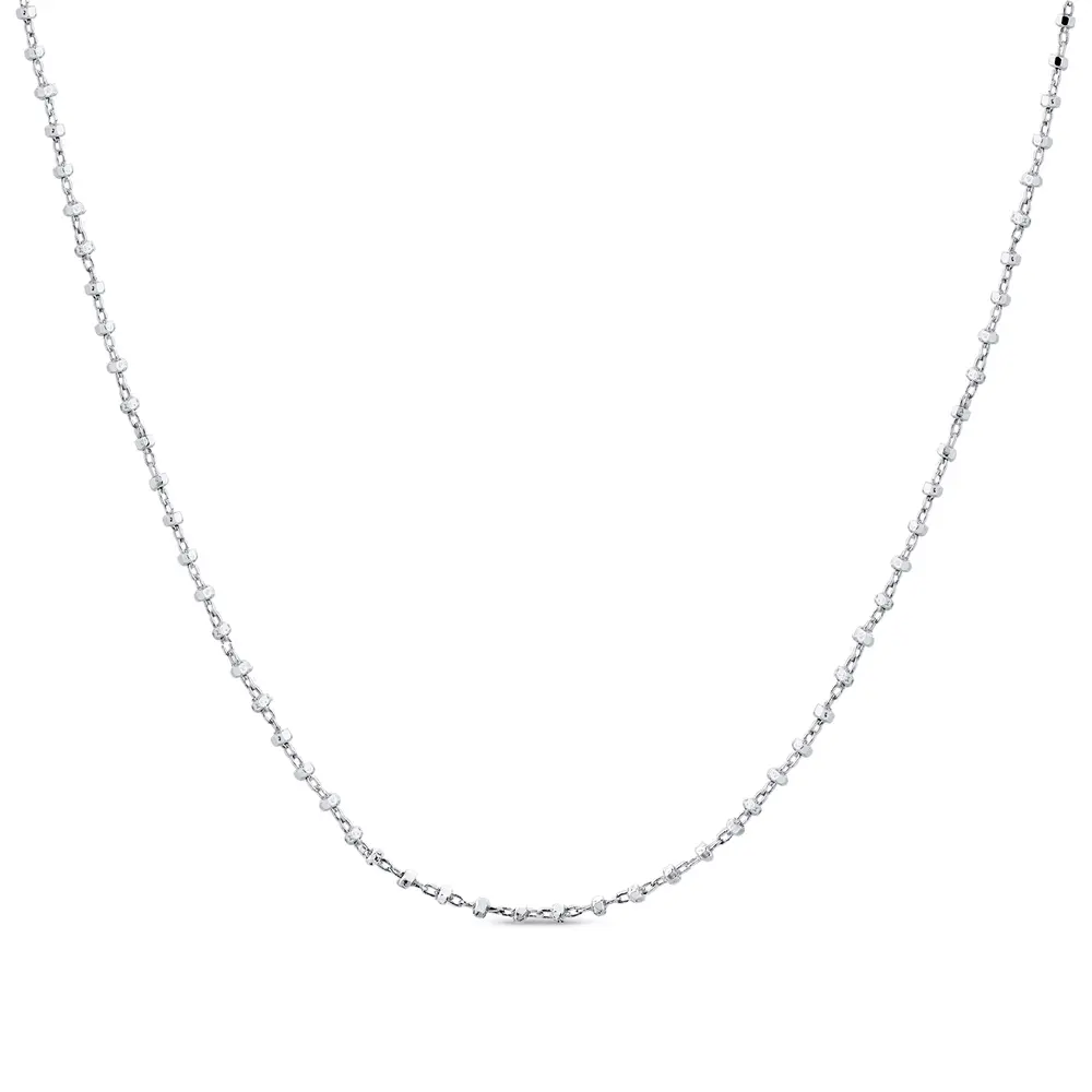 Gargantilha Prata Diamantada 45 Cm