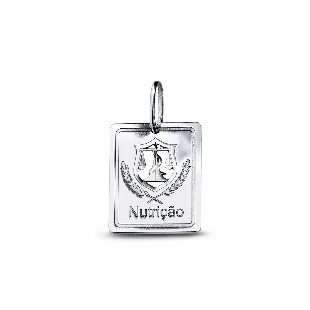 Pingente Placa Profissao Nutriçao