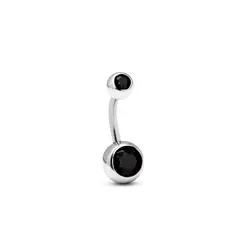 Piercing Aço De Umbigo Com Cristal