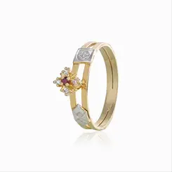 Anel De Formatura Ouro 18K Zircônia Redonda