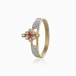 Anel De Formatura Ouro 18K Zircônia Redonda