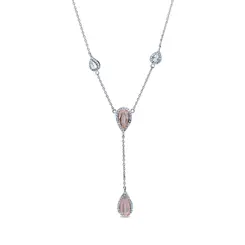 Gargantilha Banho Rodio Cristal De Rutilo E Zircônias