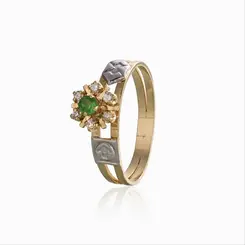 Anel De Formatura Ouro 18K Zircônia Redonda