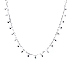 Chocker Prata Leve Gotinhas Ilumine