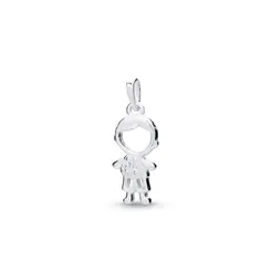 Pingente Prata Menino Com Zircônias
