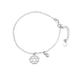 Pulseira Prata Estrela Com Zircônia
