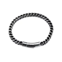 Pulseira Aço Masculina Trançada 20cm