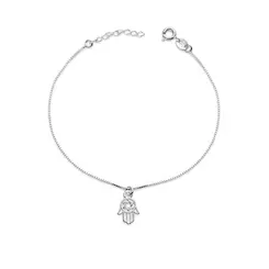 Pulseira Prata Mão De Fatima