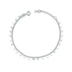 Pulseira Prata Leve Mini Bolinhas