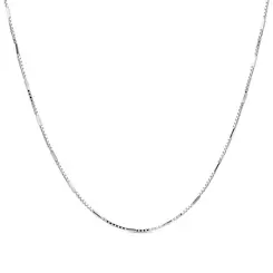 Gargantilha Prata Feminina Malha Veneziana Com Canutilhos 45cm 1mm