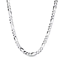 Corrente Prata Masculina Figaro 60cm 5mm