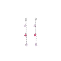 Brinco Prata Leve Colors Cherry Fio