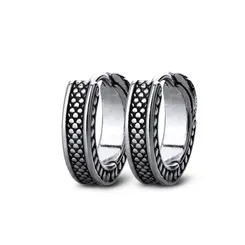 Brinco Aço Argola Trabalhado