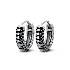 Brinco Aço Argola Click Envelhecida