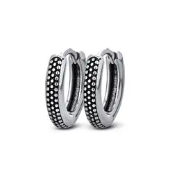 Brinco Aço Argola Click Trabalhado