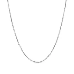 Gargantilha Prata Trabalhada Laminada 45 Cm