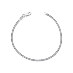 Pulseira Prata Malha Rabo De Rato