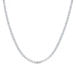 Gargantilha Prata Malha Reta 40 cm