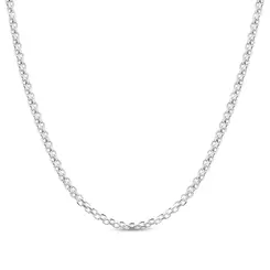 Gargantilha Prata Malha Reta 45 cm
