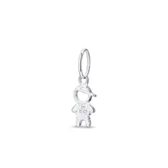 Pingente Prata Menino Com Zircônias Pequena