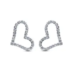 Brinco Prata Leve Amour Coeur