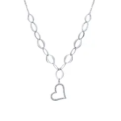 Colar Prata Leve Amour Coeur