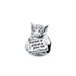 Berloque Prata Art Colection Gato Da Dona Chica