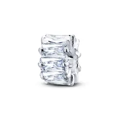 Berloque Prata Art Colection Separador Com Zircônias Quadrada