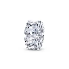 Berloque Prata Art Colection Separador Com Zircônias Oval