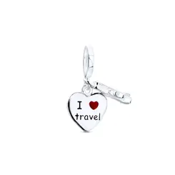Berloque Prata Art Collection I Love Travel