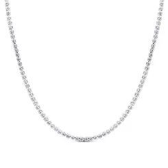 Choker Prata Leve Rivieira Pedras Brancas