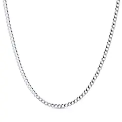 Corrente Prata Masculina Grumet 70cm 4mm