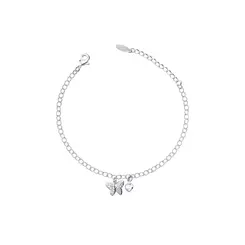 Pulseira Prata Leve Borboleta