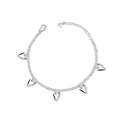 Pulseira Prata Leve Amour Coeurs