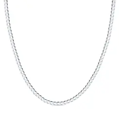 Corrente Prata Masculina Grumet 70cm 4mm