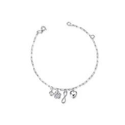 Pulseira Prata Cartie Com Pingentes Variados