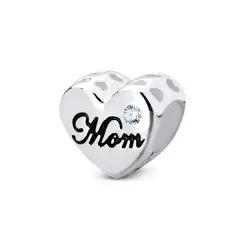 Berloque Prata Art Collection Mom Com Zircônia