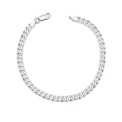 Pulseira Prata Masculina Grumet 21cm 4mm