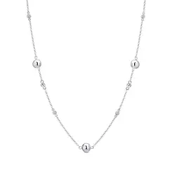 Colar Longo Prata Leve Freedom Balls M