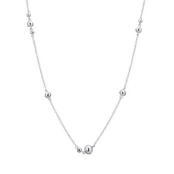 Colar Longo Prata Leve Freedom Balls P